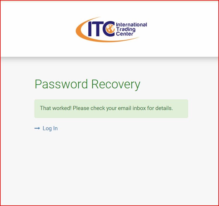 ITC Password Recovery
